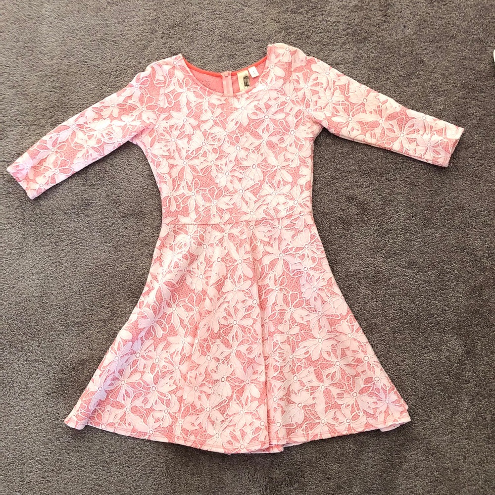 Coral flower dress